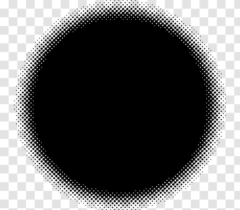 Black And White Monochrome Photography Circle - Halftone Transparent PNG