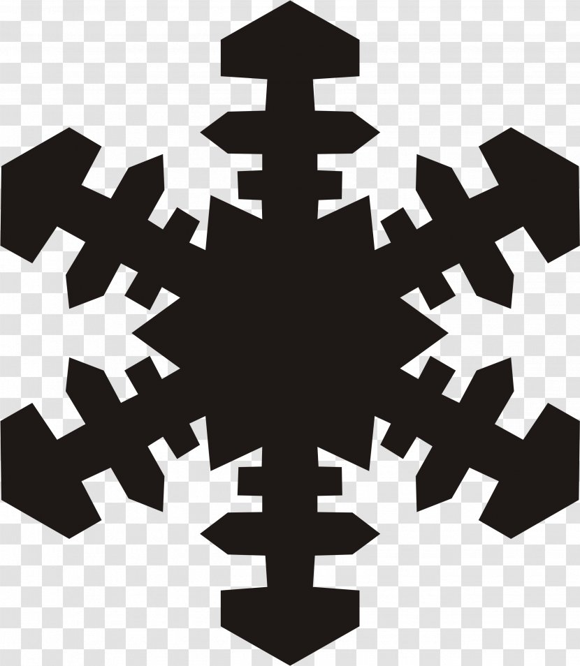 Snowflake Silhouette - Cross - Symbol Transparent PNG