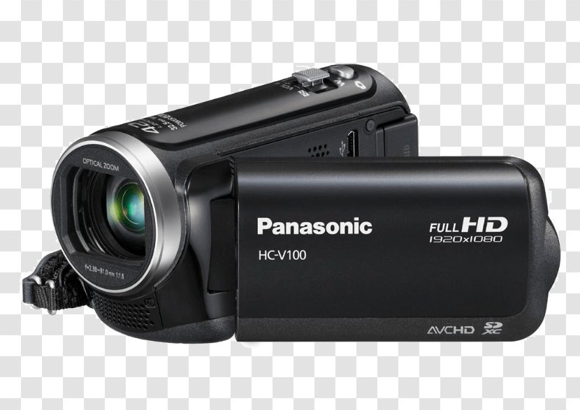 Video Cameras Panasonic HC-V100 HM-TA2 - Highdefinition - Camera Transparent PNG