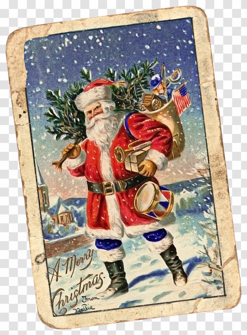 Pxe8re Noxebl Mrs. Claus Santa Christmas Card - Ornament Transparent PNG