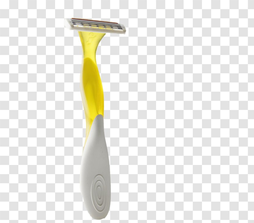 Shaving Safety Razor - Yellow - Simple Manual Transparent PNG