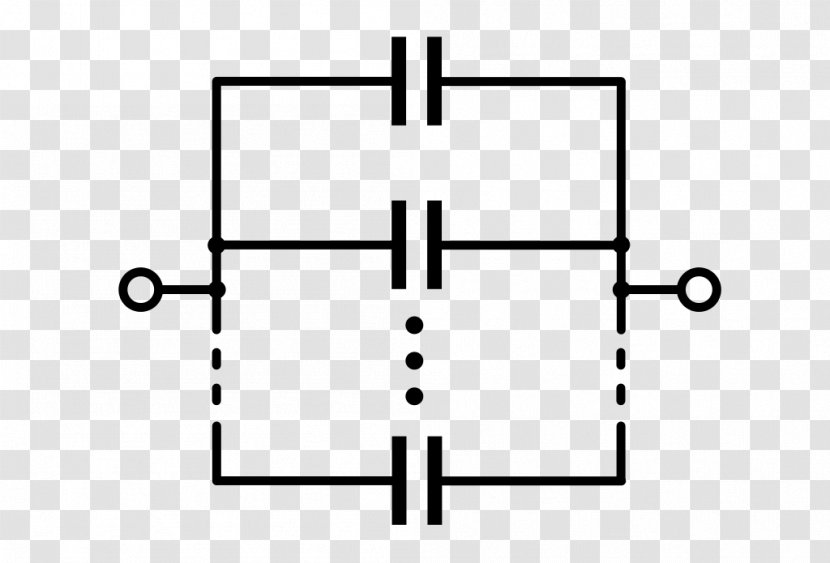 Capacitor Electricity Equivalent Circuit Electronic Electrical Network - Silhouette Transparent PNG
