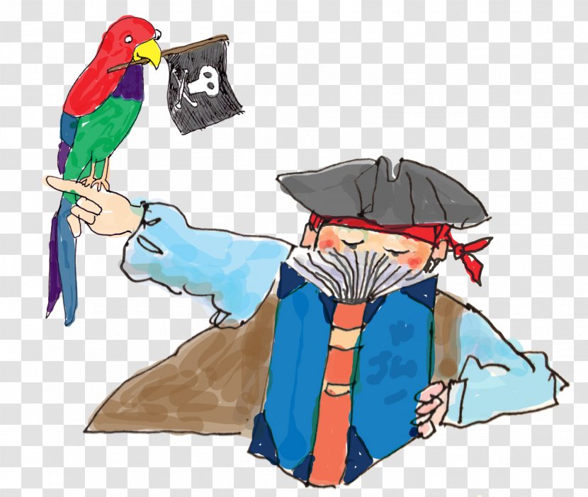 Bird Cartoon - Pirate Parrot Transparent PNG