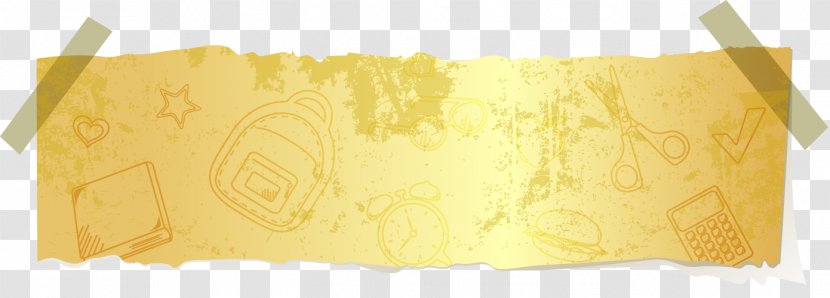 Material Yellow - Vector Retro Label Paper Sticky Notes Transparent PNG