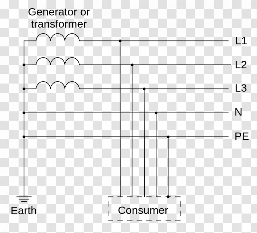 Earthing System Ground And Neutral Wiring Diagram Electrical Wires & Cable - Silhouette - Flower Transparent PNG