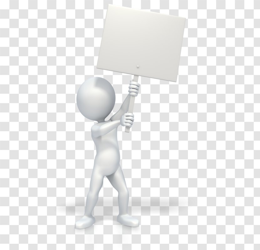 Picketing Protest Clip Art - Sign - Stick Figure 3D Transparent PNG