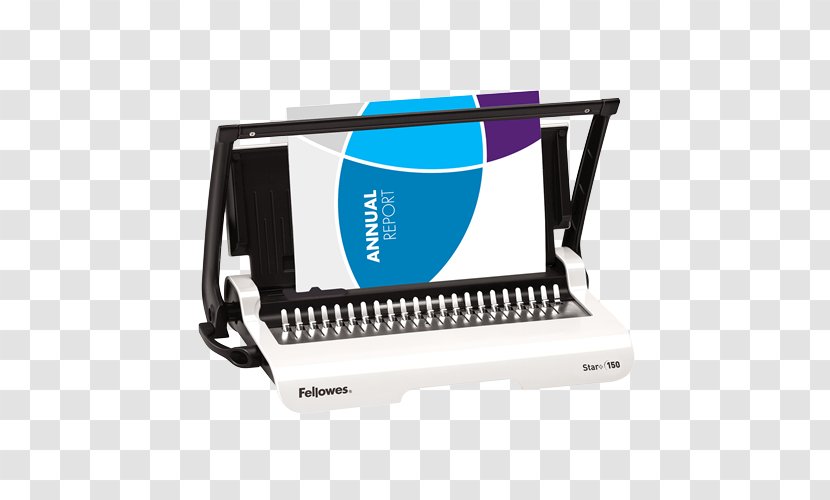 Comb Binding Bookbinding Machine Ring Binder Fellowes Brands - Office - Business Transparent PNG