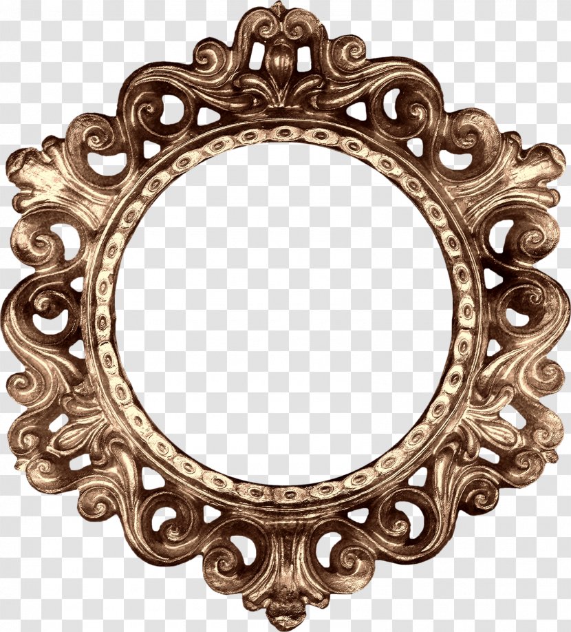 Picture Frame Decorative Arts Clip Art - Gold - Retro Round Transparent PNG