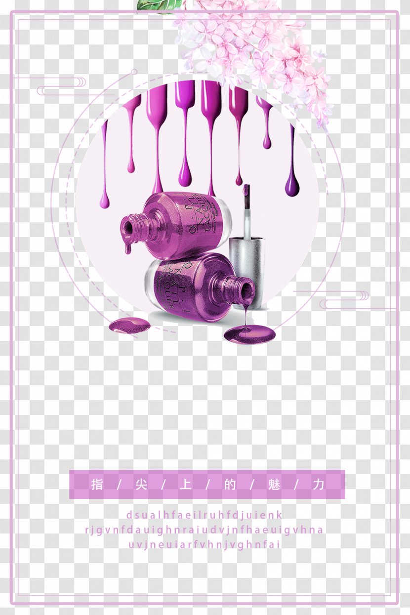 Poster Nail Polish Artificial Nails - Creative Background Transparent PNG