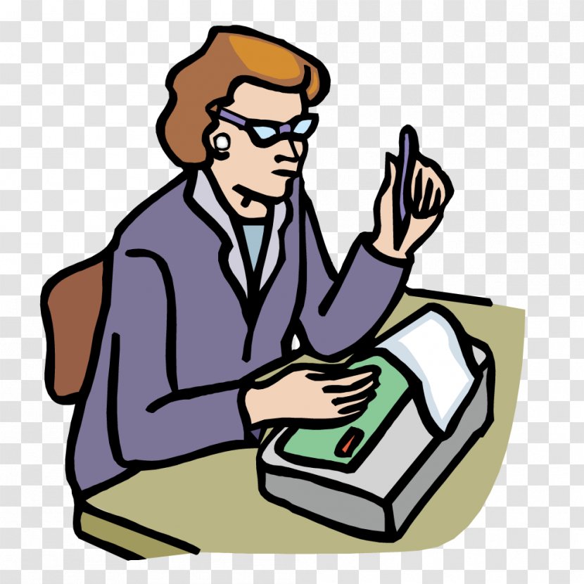 Professional Printer Dictionary Clip Art - Sitting - In The Men Front Of Transparent PNG