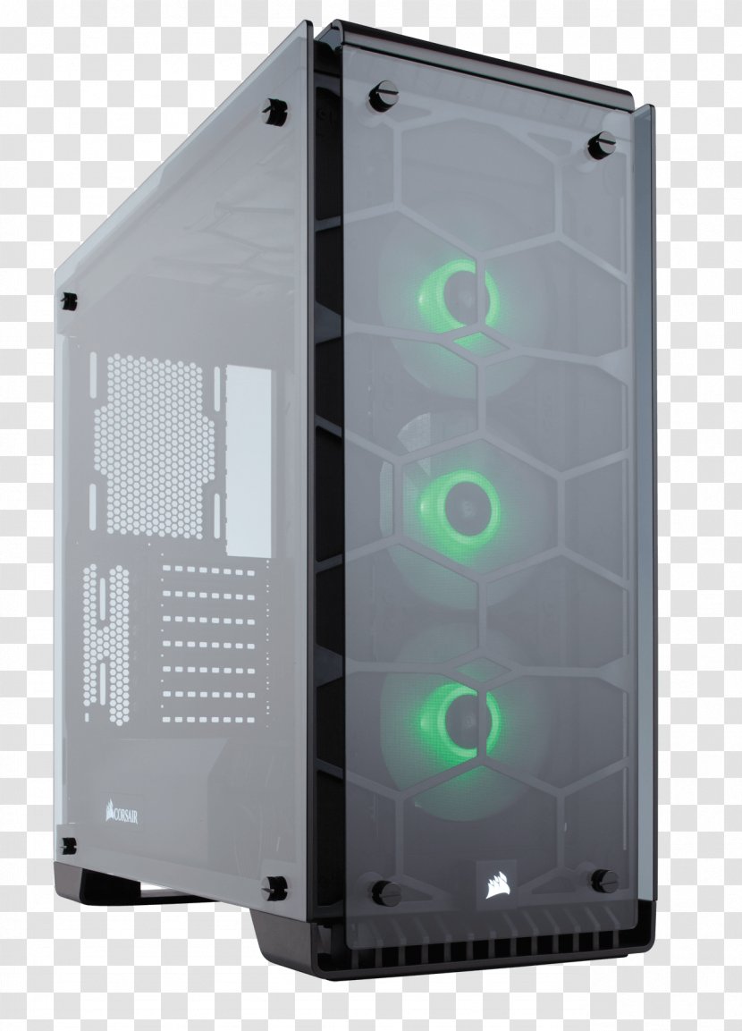 Computer Cases & Housings MicroATX RGB Color Model Corsair Components - Crystal Led Display Transparent PNG