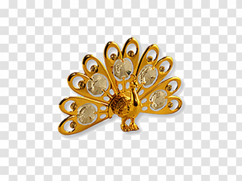 Peafowl Icon - Fashion Accessory - Golden Peacock Transparent PNG