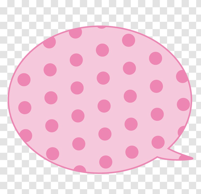 Polka Dot Illustration Pink Speech Balloon Illustrator - Rectangle - Ornament Transparent PNG