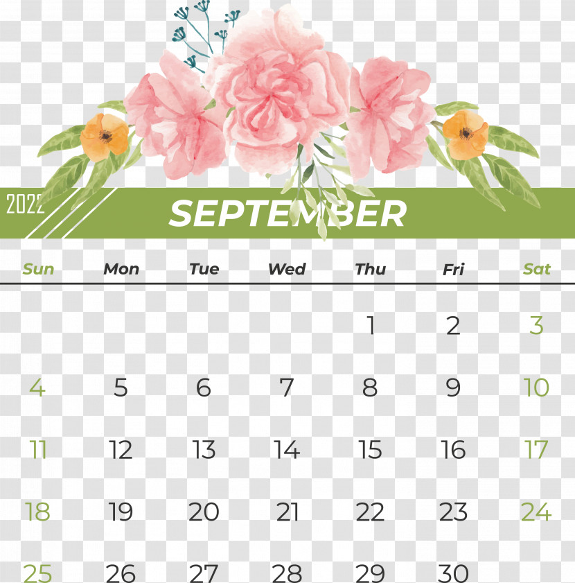 Flower Futsal Font Calendar Petal Transparent PNG