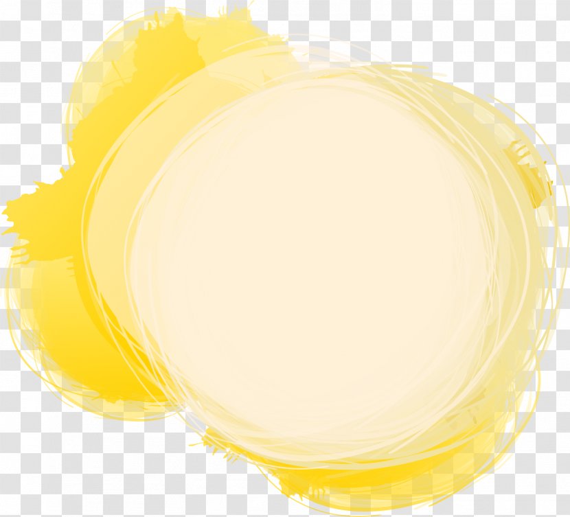 Yellow Watercolor Painting - Hand Painted Transparent PNG
