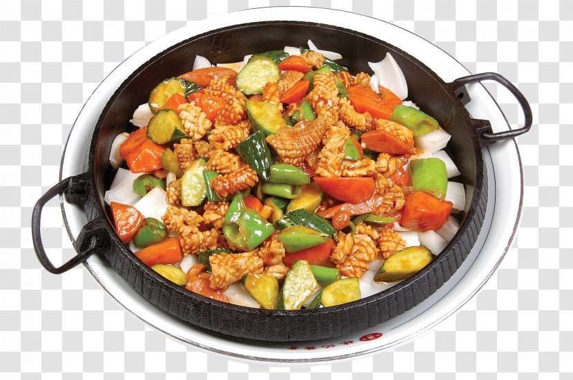 Vegetarian Cuisine Chinese Squid As Food Teppanyaki - Iron Transparent PNG