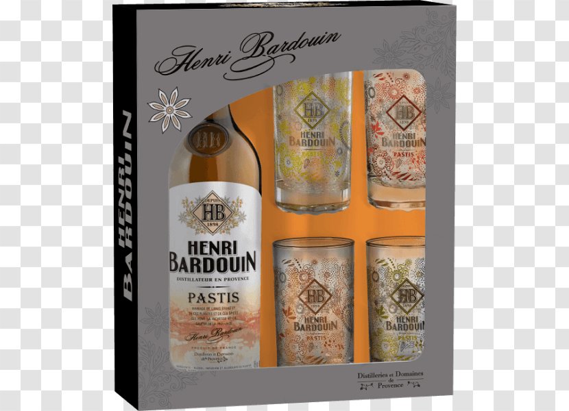 Liqueur Pastis Henri Bardouin Distilled Beverage Whiskey - Anise - Bottle Transparent PNG