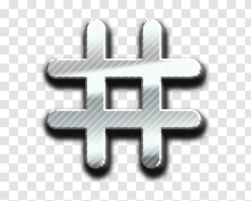 Twitter Logo - Hashtag Icon - Metal Symbol Transparent PNG