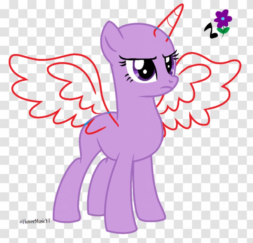 Pony Drawing Fluttershy Winged Unicorn - Tree - Flower Base Transparent PNG