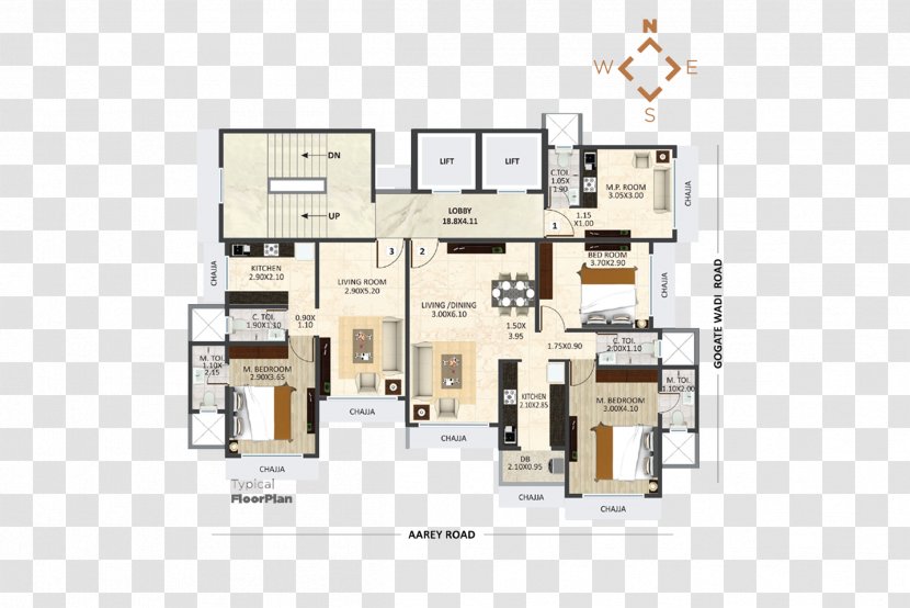 Sheetal Villa (DGS GROUP) Floor Plan Property Real Estate - Reflection Transparent PNG