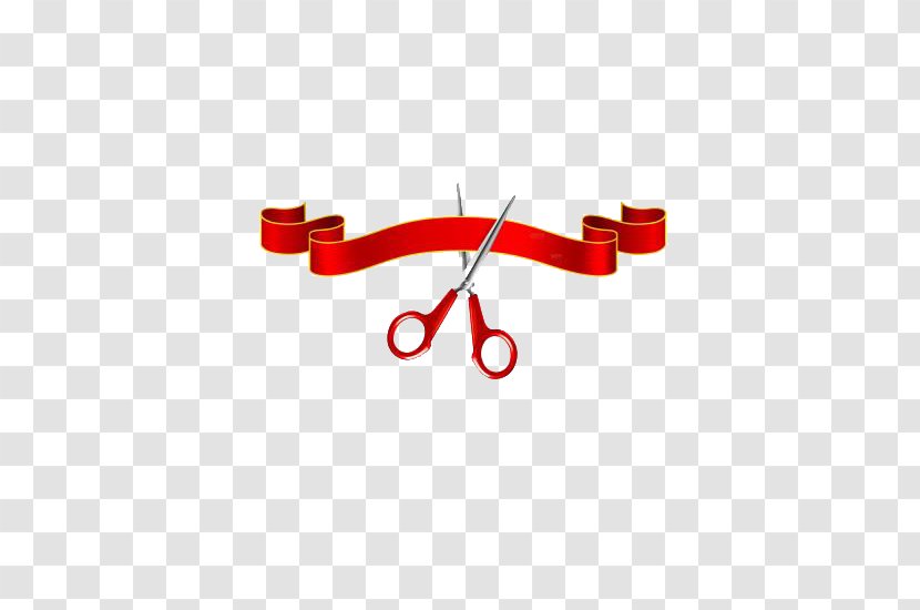Scissors Ribbon-cutting Ceremony Opening - Ribboncutting - Red Tie Transparent PNG