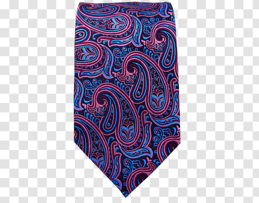 Paisley Purple Blue Necktie Black Transparent PNG