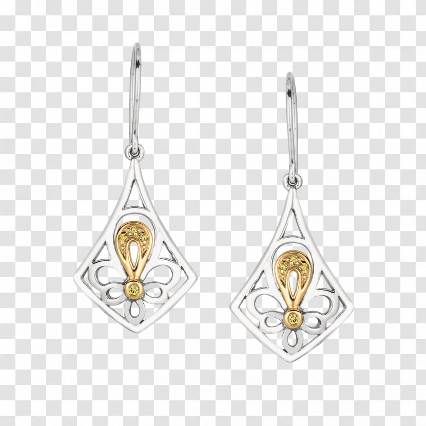 Earring Body Jewellery Silver Diamond - Fashion Accessory Transparent PNG