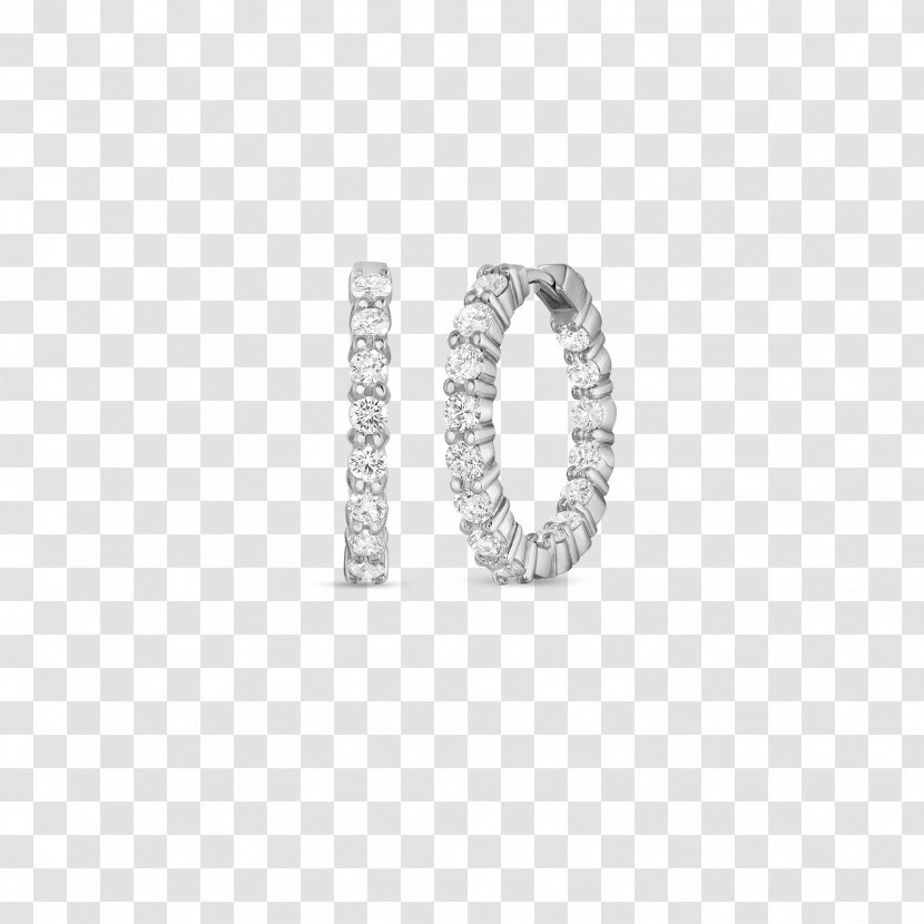 Roberto Coin 18K White Gold Hoop Earrings Diamond Inc. - Body Jewellery Transparent PNG