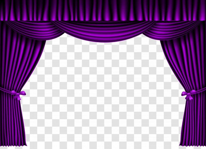 Theater Drapes And Stage Curtains Theatre Purple - Drapery - Curtain Clipart Image Transparent PNG