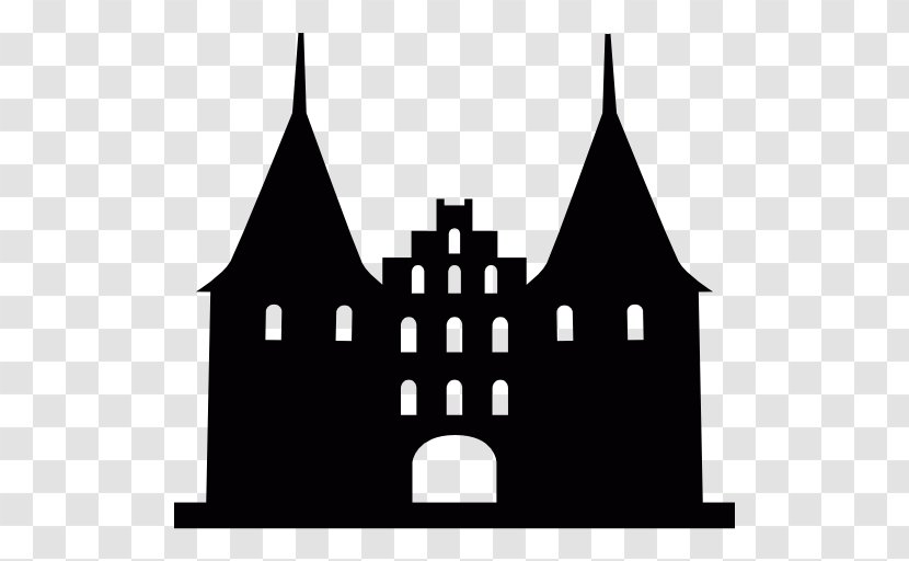 Holstentor Monument Gothic Architecture - Monochrome - Medieval Vector Transparent PNG