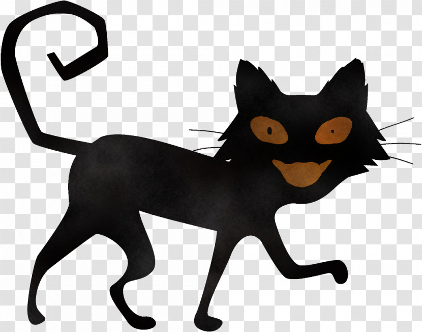 Black Cat Halloween Cat Transparent PNG