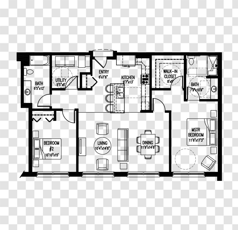 Floor Plan Cornerstone Apartments Building - Milwaukee - Apartment Transparent PNG