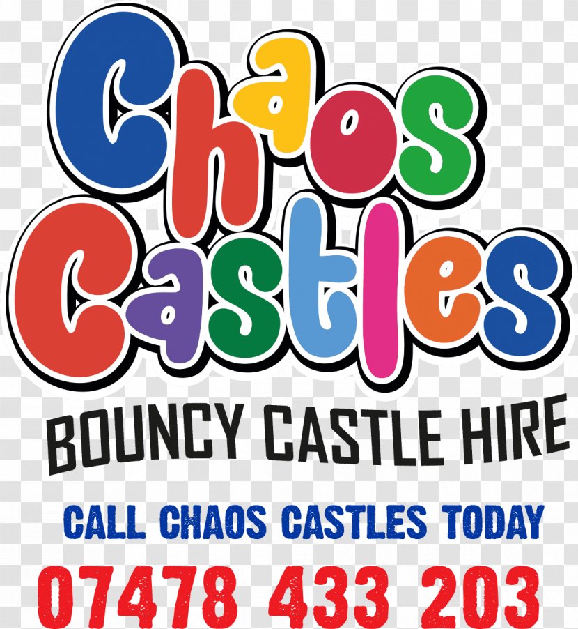 Chaos Castles Inflatable Bouncers Playground Slide - Logo - Castle Transparent PNG