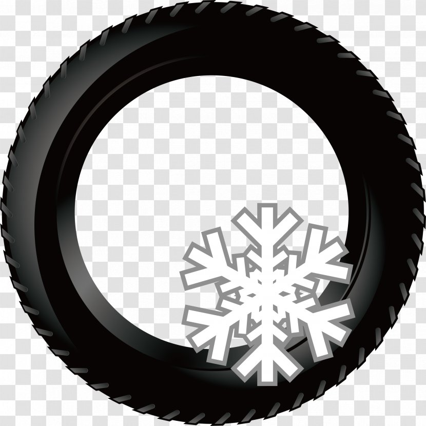 Tire Cartoon Wheel - Automotive - Snowflake Transparent PNG