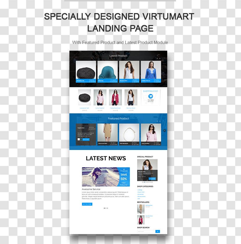 Web Page Brand Advertising - Single Template Transparent PNG
