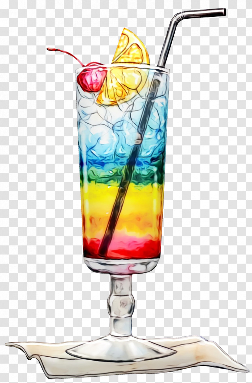 Cocktail Garnish Blue Hawaii Non-alcoholic Drink Mai Tai Rum And Coke Transparent PNG
