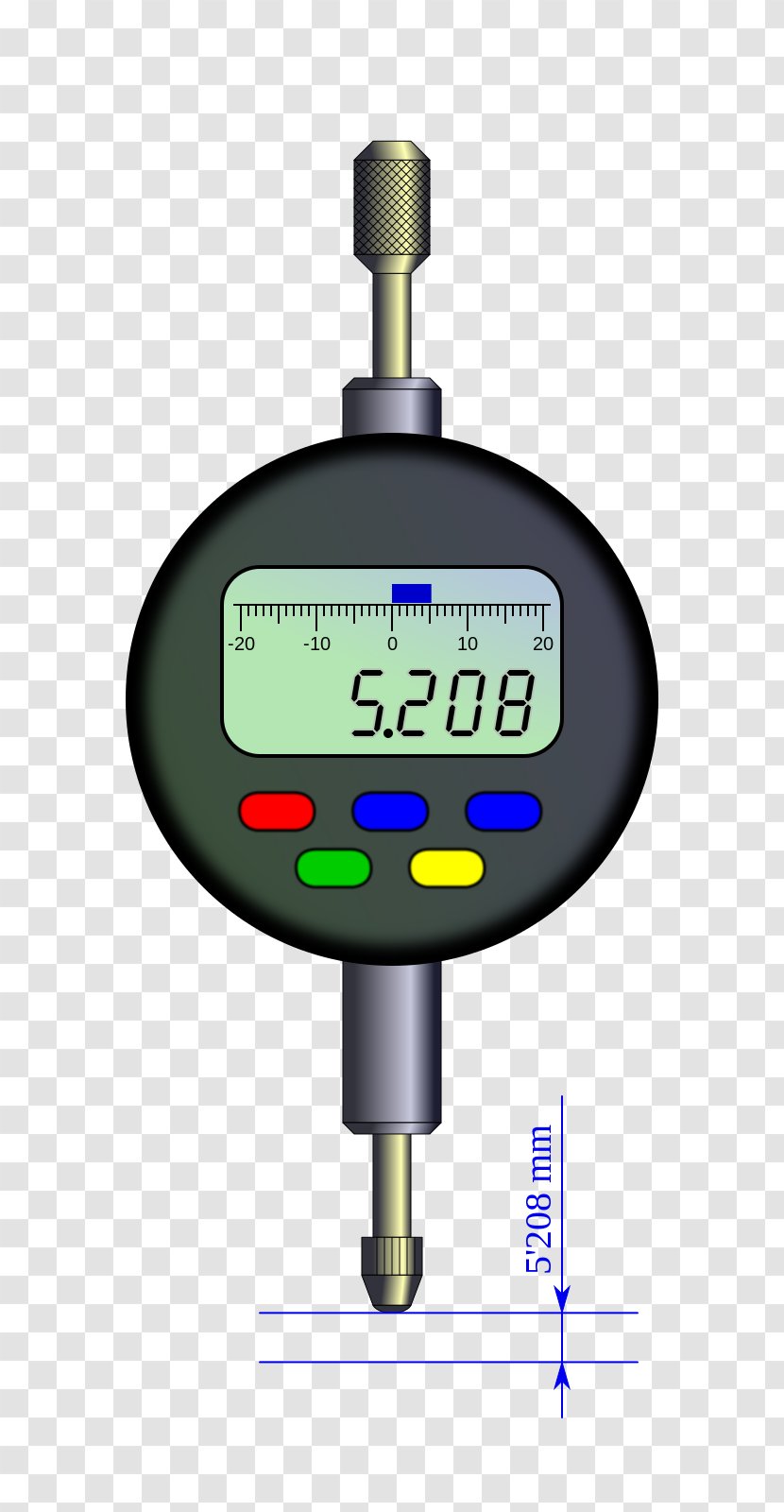 Gauge Indicator Millimeter Measuring Instrument Measurement - File Size - 208 Transparent PNG