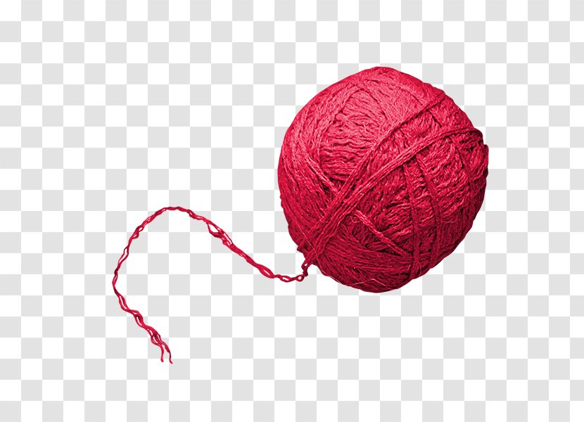 Yarn Gomitolo Woolen - Magenta - Ball Of Material Transparent PNG