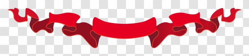 Ribbon Logo Clip Art - Flower - Vector Retro Red Flag Transparent PNG