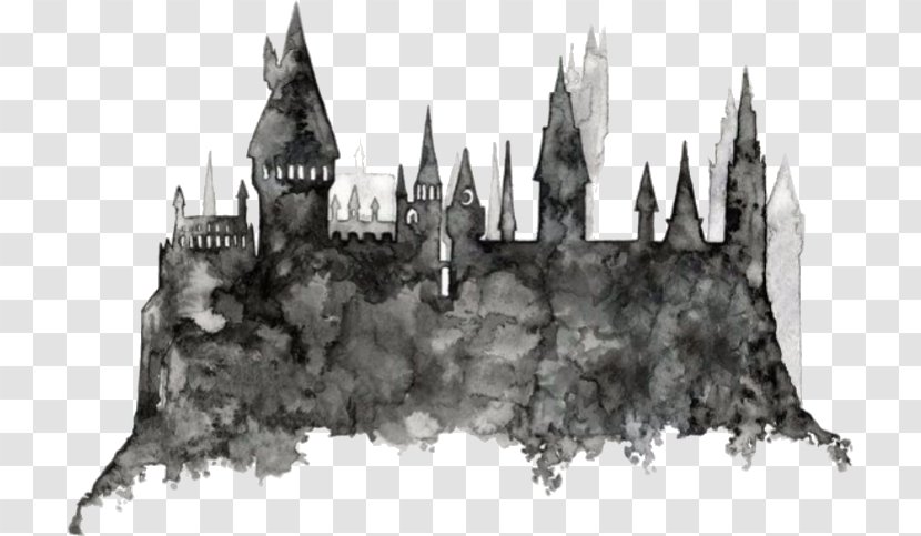 Harry Potter: Hogwarts Mystery School Of Witchcraft And Wizardry Potter (Literary Series) Drawing - Monochrome Photography - Laptop Wallpaper Collage Transparent PNG