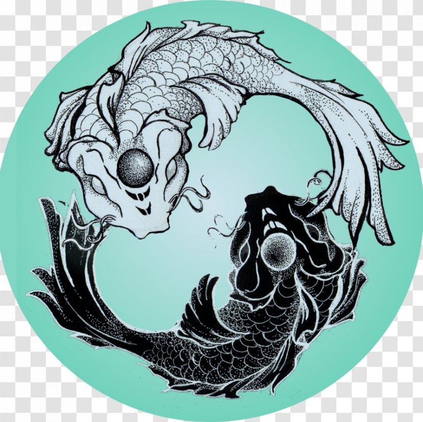 Cartoon Teal Alola Dragon - Color - Yinyang Transparent PNG