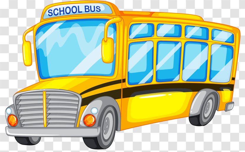 School Bus Illustration - Motor Vehicle - Hand Drawn Cartoon Transparent PNG