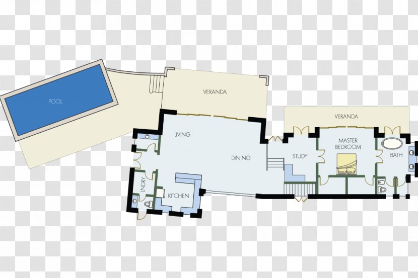 Canouan Villa Bedroom Cottage Floor Plan - Organization - Open The Door Outside Transparent PNG