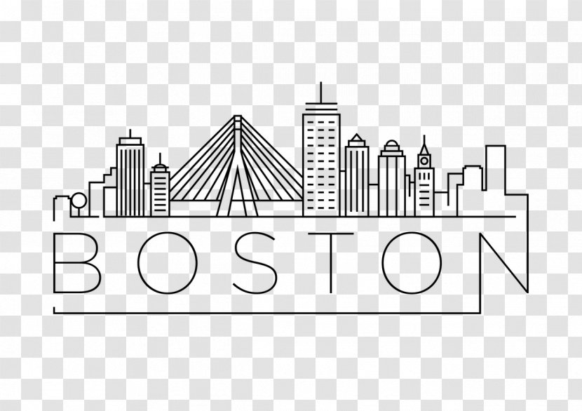 Boston Skyline Royalty-free - Diagram - Landmark Transparent PNG