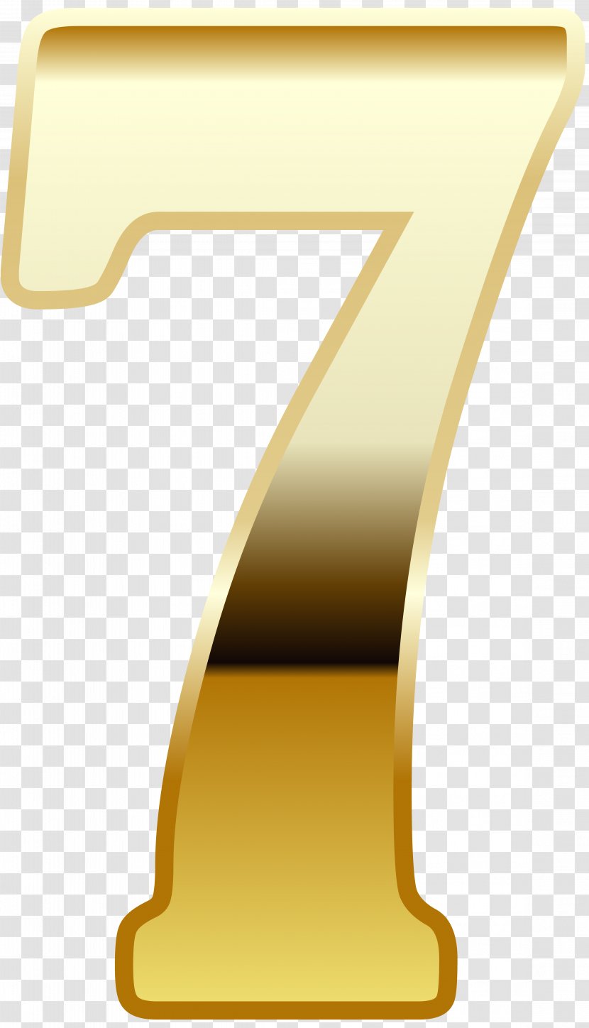 Number Numerical Digit Clip Art - Gold Transparent PNG
