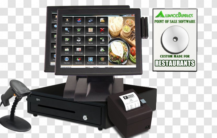 Point Of Sale Display Cash Register Retail Sales - Electronics - Restaurant Menu Boards Transparent PNG