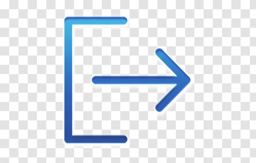 Log Out Icon Sign Logout - Symbol Electric Blue Transparent PNG