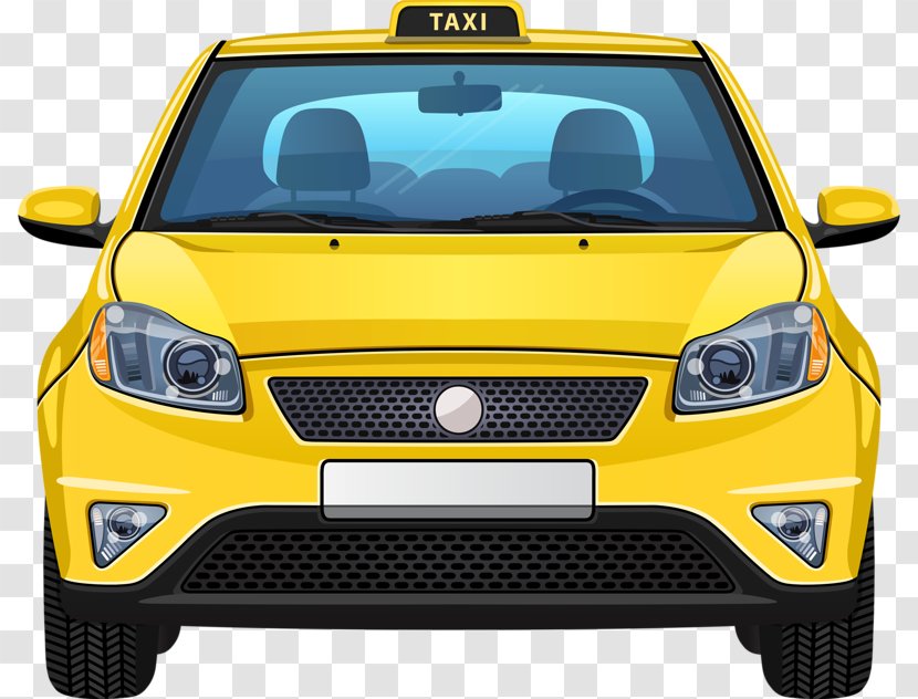 Car Stock Photography Illustration - Vehicle Registration Plate - Yellow Taxi Transparent PNG