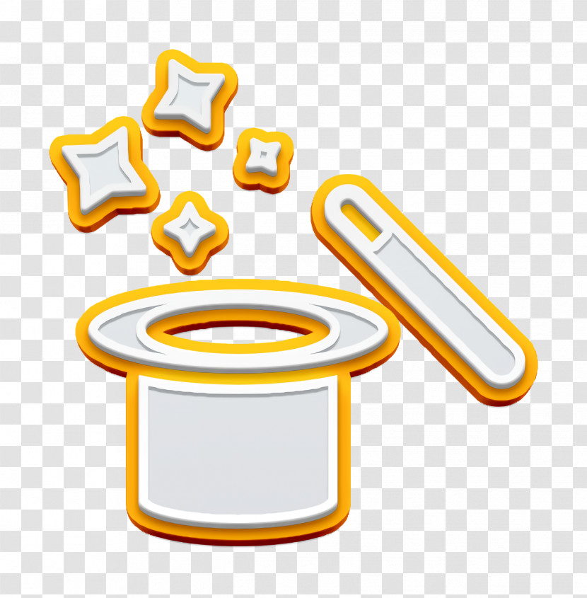 Icon Carnival Icon Hat And Magic Wand Icon Transparent PNG