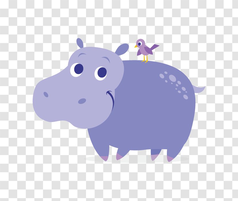 Pig Cattle Clip Art - Purple - Cow Cartoon Transparent PNG